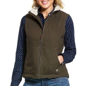 Ariat Sherpa lined canvas vest medium